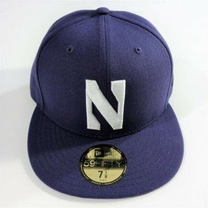 Northwestern University Wildcats Hat Cap - Size 7 1/8 - New Era 59Fifty - Purple